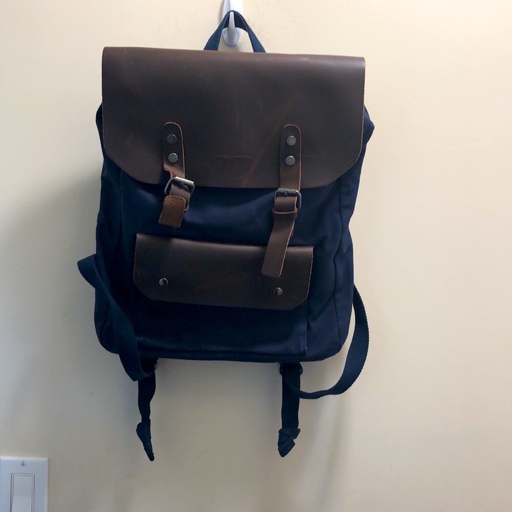 James Campbell Leather & Canvas Backpack